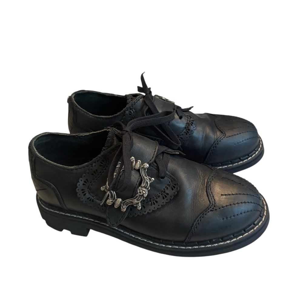 John Fluevog Discontinued 7TH Heaven Capellan Buckled Derby Shoe, Sz 6 - Picture 3 of 16